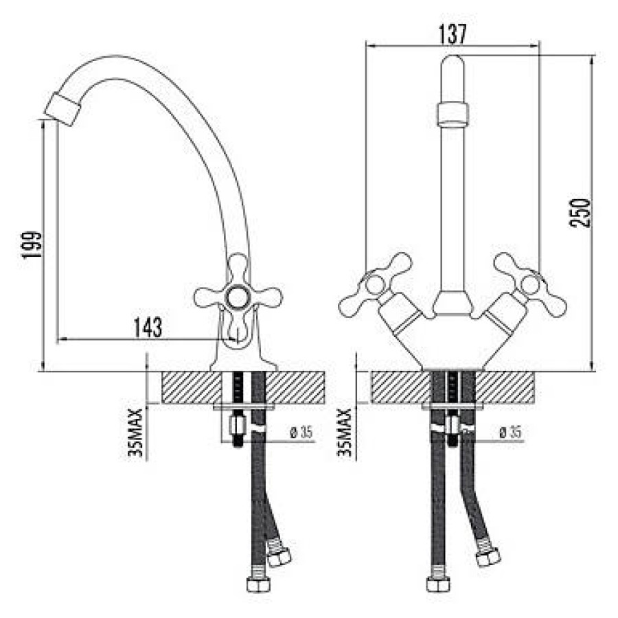 Смеситель для кухни Lemark Standard LM2104C