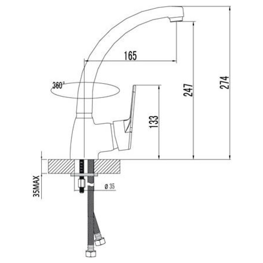 Смеситель для кухни Lemark Luna LM4105C