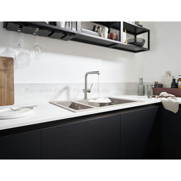 Смеситель для кухни hansgrohe Talis M54 270 1jet sBox 72809000 с выдвижным изливом, хром