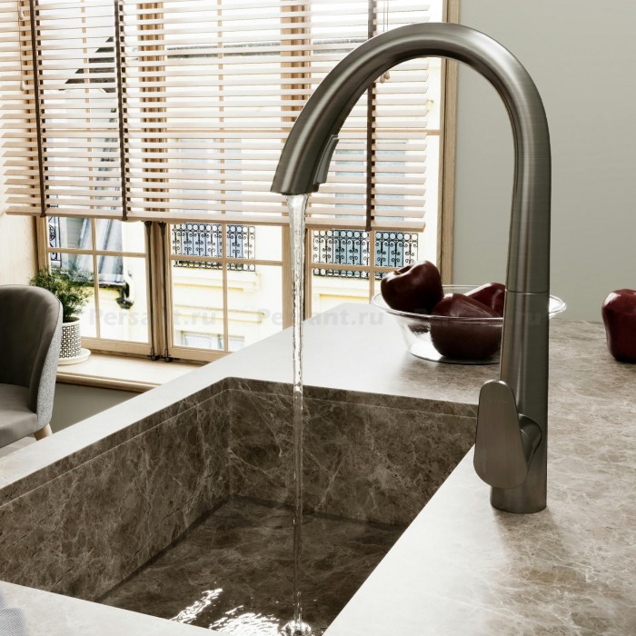 Смеситель для кухни WasserKRAFT A8617 с выдвижным изливом, сталь