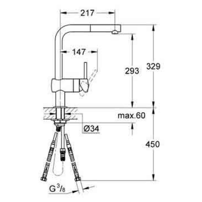 Смеситель для кухни Grohe Minta 32168000