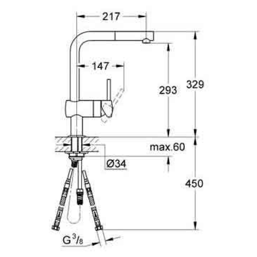 Смеситель для кухни Grohe Minta 32168000