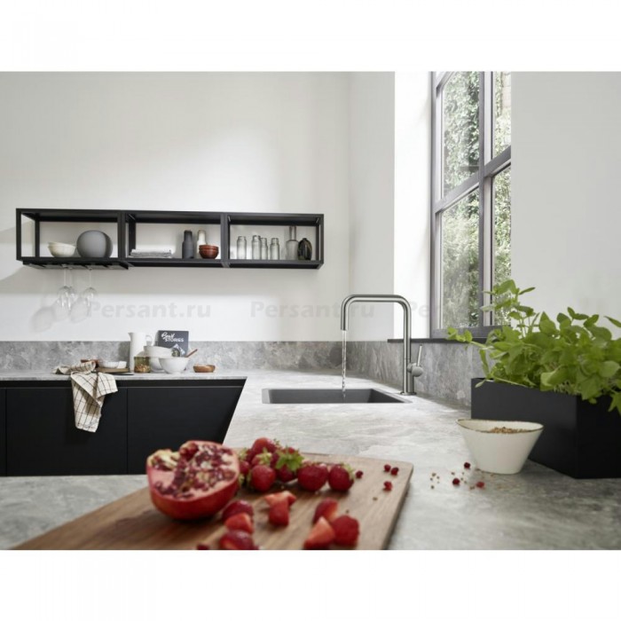 Смеситель для кухни hansgrohe Talis M54 U 200 1jet 72806800 сталь