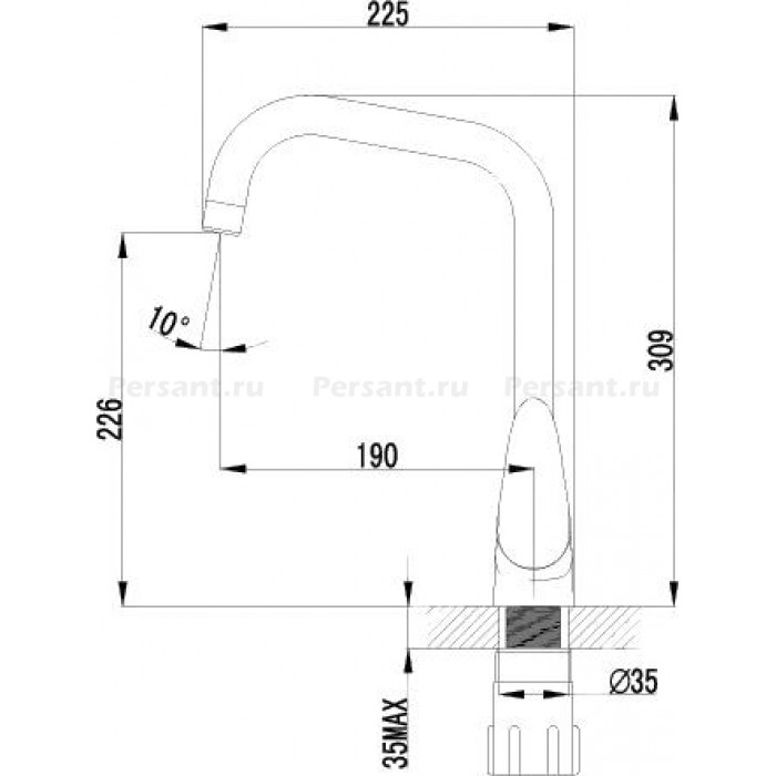 Смеситель для кухни Lemark Pramen LM3355C хром