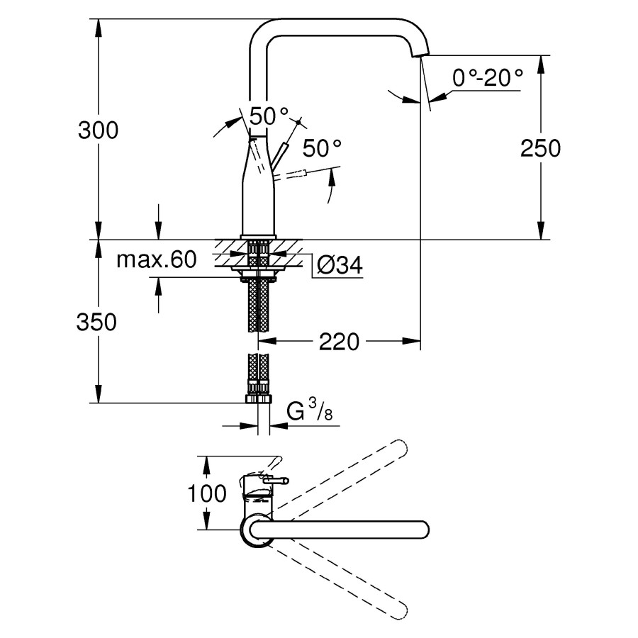 Смеситель для кухни Grohe Essence 30269000