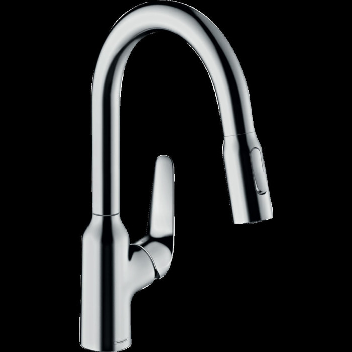 Смеситель для кухни hansgrohe Focus M42, 180, 2jet, sBox 71821000 с вытяжным душем, хром