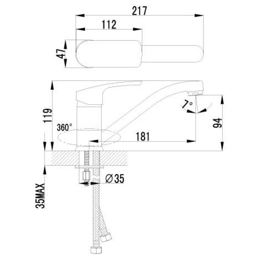 Смеситель для кухни Lemark plus Shape LM1704C