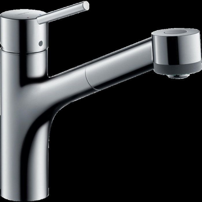 Смеситель для кухни hansgrohe Talis M52, 170, 2jet, 32842000 для водонагревателей открытого типа, с вытяжным душем хром