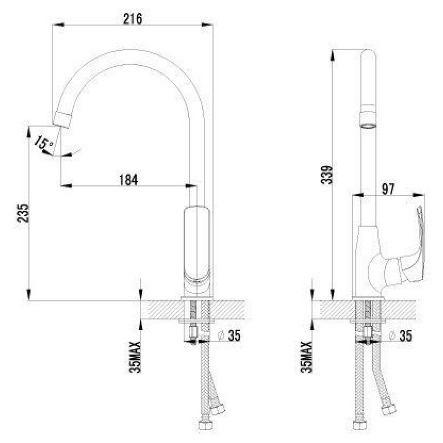 Смеситель для кухни Lemark plus Shape LM1705C