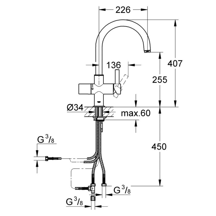 Смеситель для мойки GROHE Blue 33251000