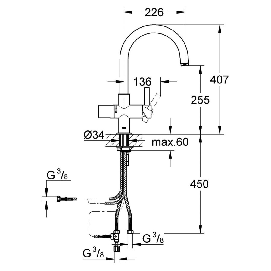 Смеситель для мойки GROHE Blue 33251000