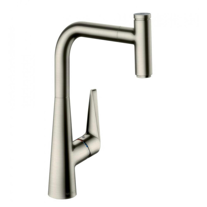 Смеситель для кухни hansgrohe Talis Select M51 73853800 с вытяжным изливом, сталь