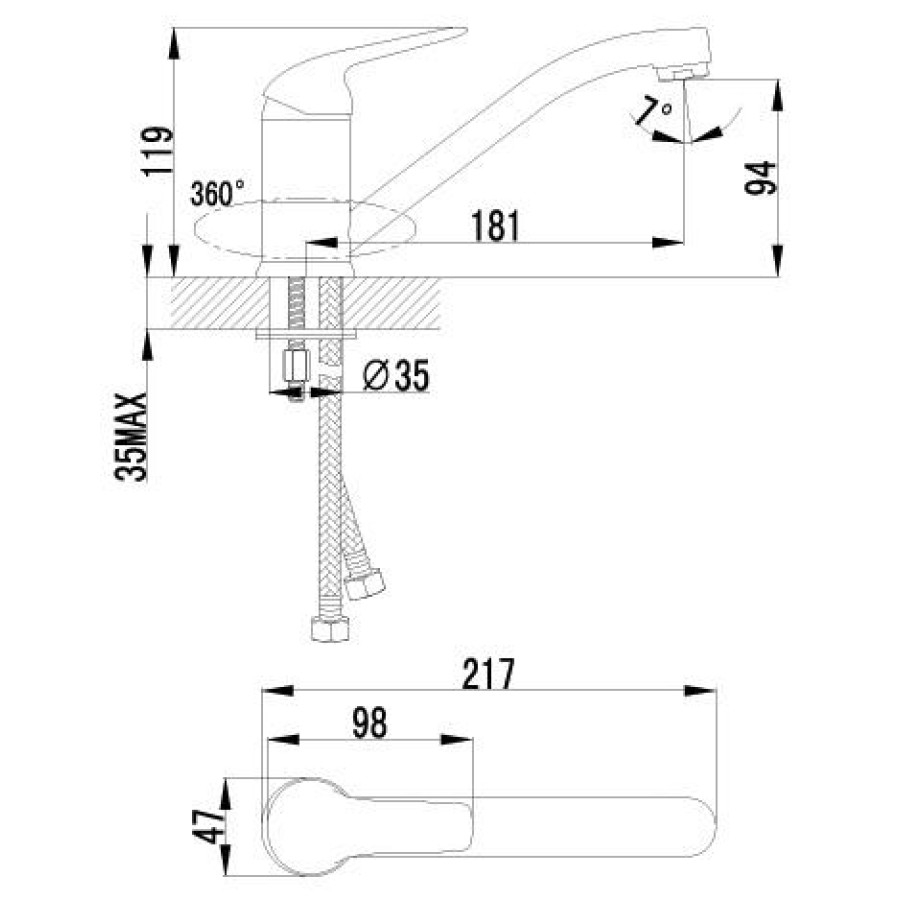 Смеситель для кухни Lemark plus Advance LM1204C