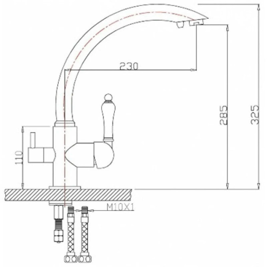 Смеситель для кухни с фильтром Kaiser Vincent 31244-3 + H851P00