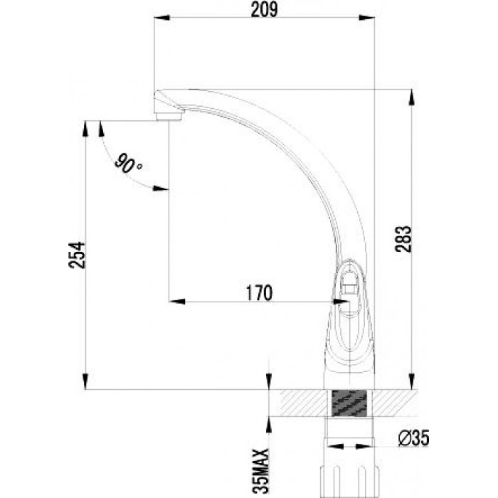 Смеситель Lemark Luna LM4155C для кухни