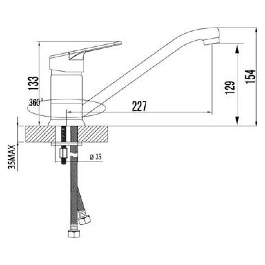 Смеситель для кухни Lemark Luna LM4104C