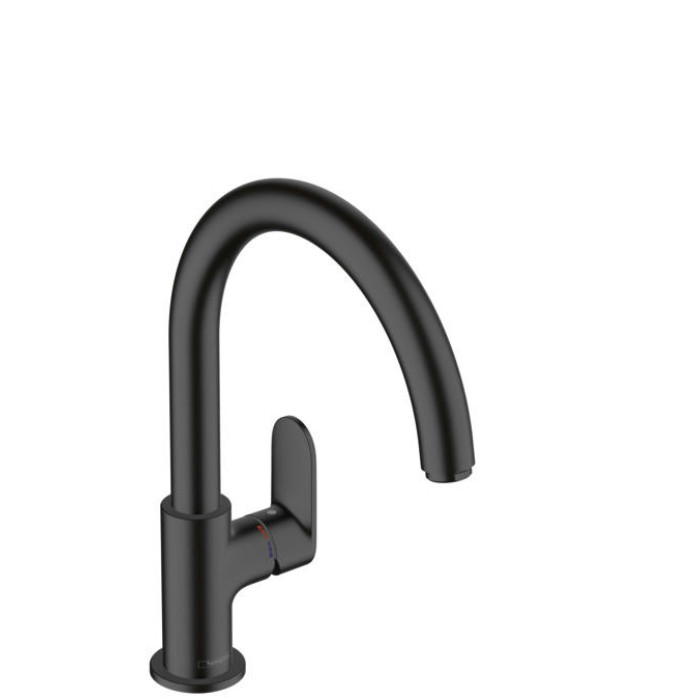 Смеситель для кухни hansgrohe Vernis Blend M35 71870670, 260 с поворотным изливом, матовый черный