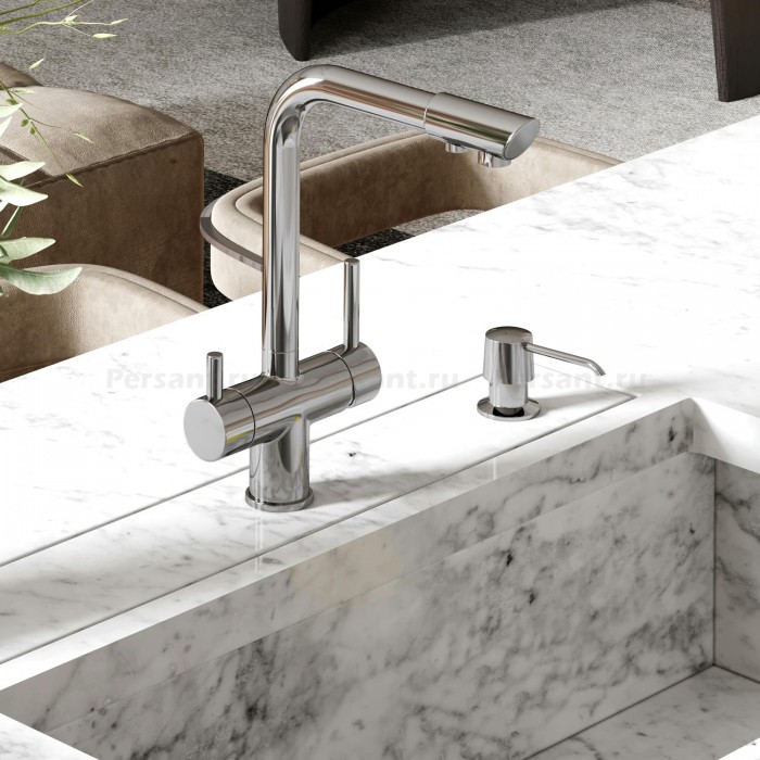 Смеситель для кухни WasserKRAFT A8317 с подключением к фильтру, хром
