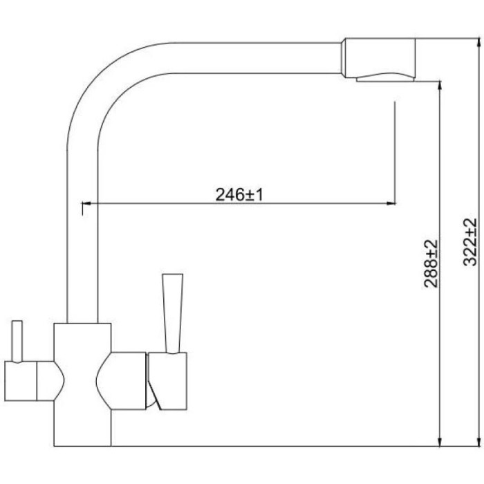 Смеситель для кухни с фильтром Kaiser Merkur 26044-5 + H851P00
