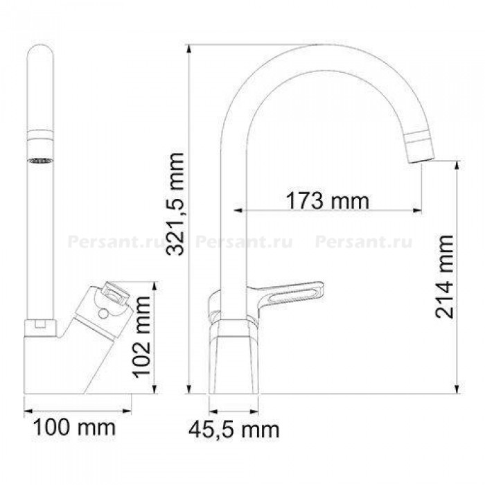 Смеситель для кухни WasserKRAFT Ruhr 24407 хром