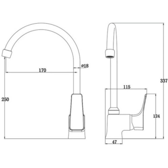 Смеситель для кухни Kaiser Clever 76044