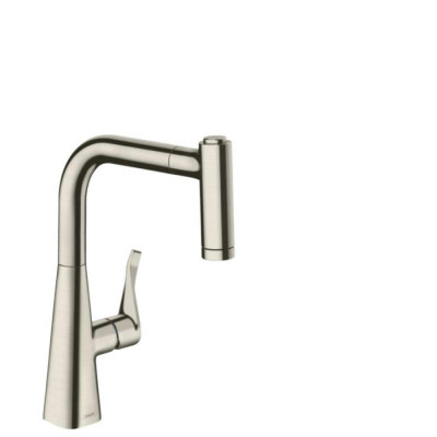 Смеситель для кухонной мойки hansgrohe Metris 14834800 сталь