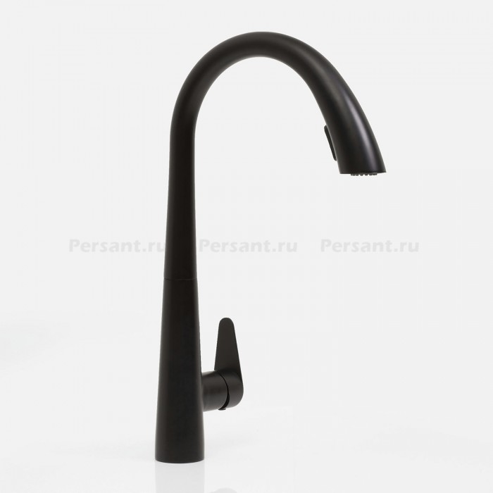 Смеситель для кухни WasserKRAFT A8667 с выдвижным изливом, черный