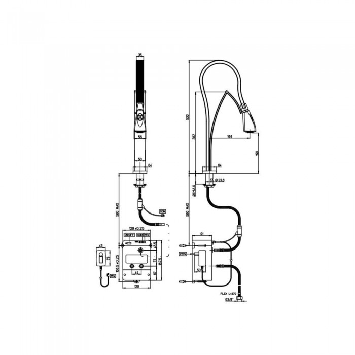 Смеситель для кухни Paini Hybrid HKPA557TKKM