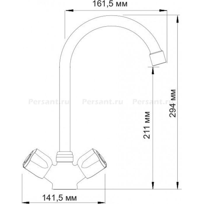 Смеситель для кухни WasserKRAFT Amper 2907 хром