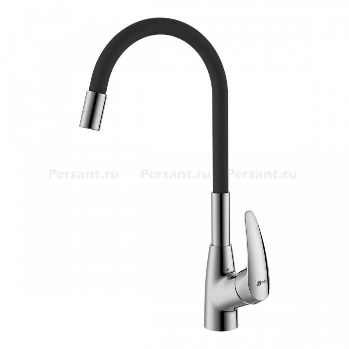 Смеситель для кухни Lemark Linara LM0415C-Black с гибким изливом, хром
