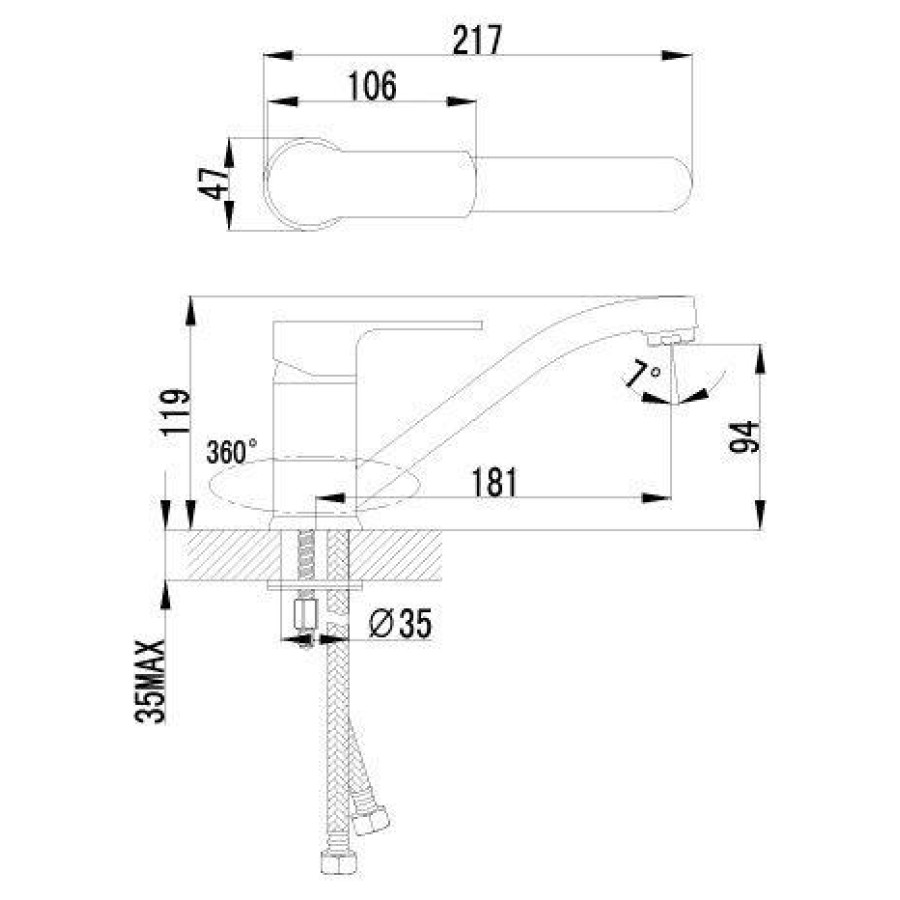 Смеситель для кухни Lemark plus Grace LM1504C