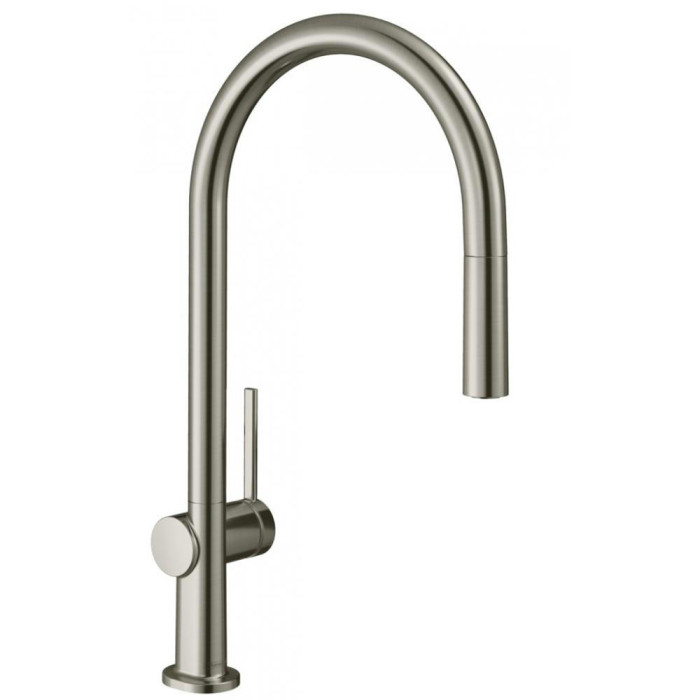 Смеситель для кухни hansgrohe Talis M54 72802800 с вытяжным изливом, сталь