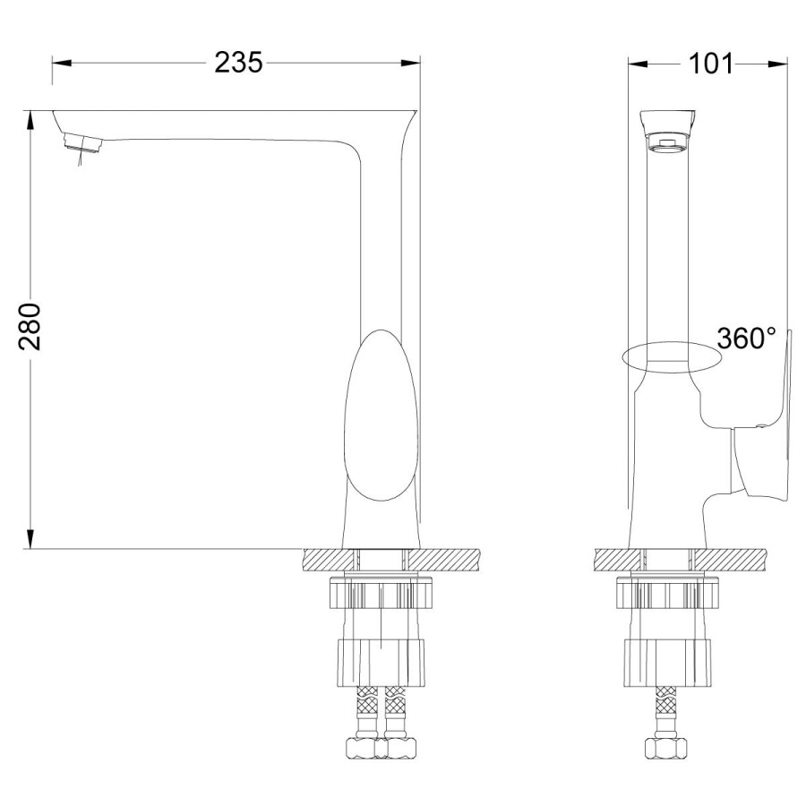 Смеситель для кухни Lemark Nero LM0205C