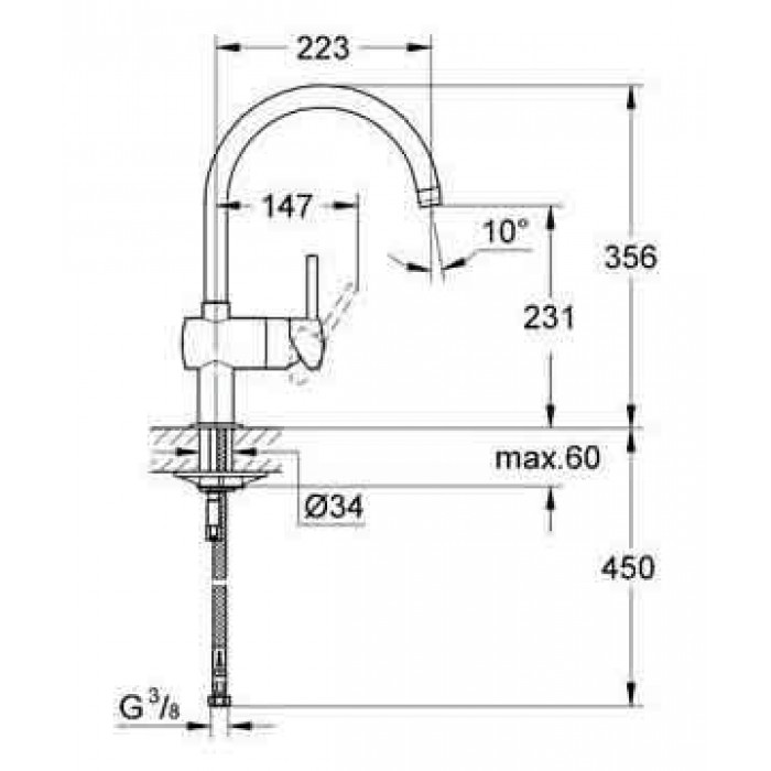 Смеситель для кухни Grohe Minta 32917000