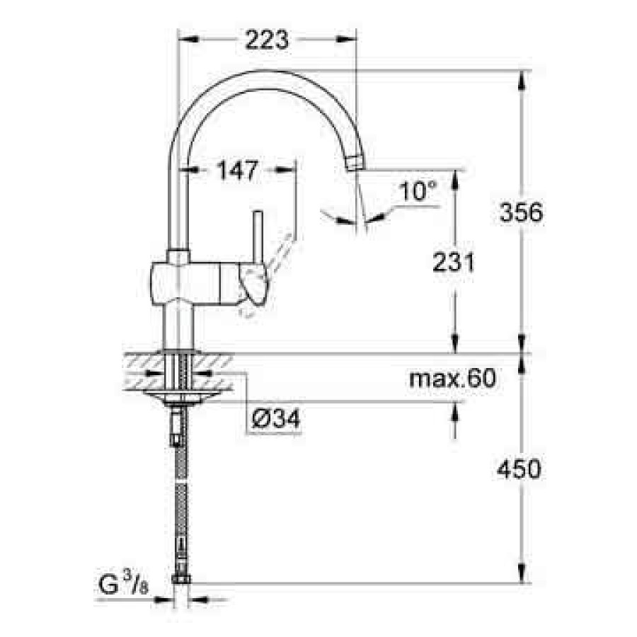 Смеситель для кухни Grohe Minta 32917000