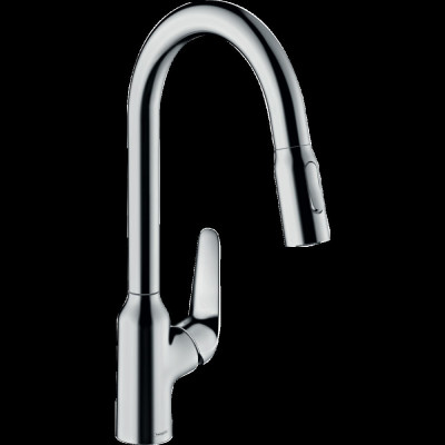 Смеситель для кухни hansgrohe Focus M42, 220, 2jet, sBox, 71820000 хром с вытяжным душем