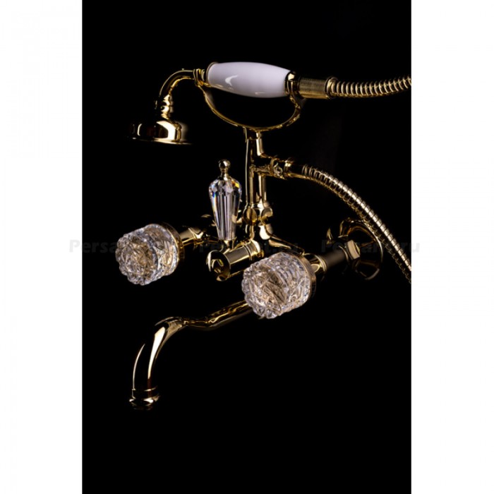 Смеситель для ванны Boheme Crystal 293-CRST золото