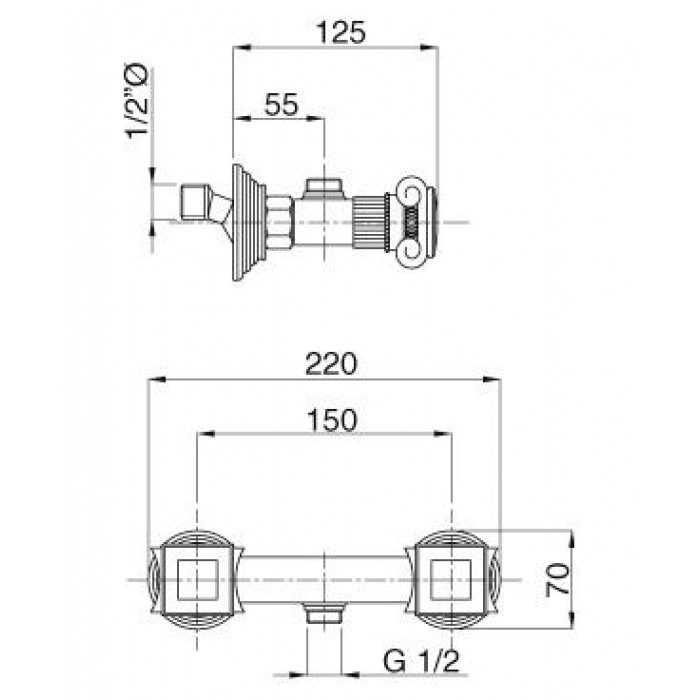 Смеситель для душа Cezares Olimp OLIMP-DS-02-Sw