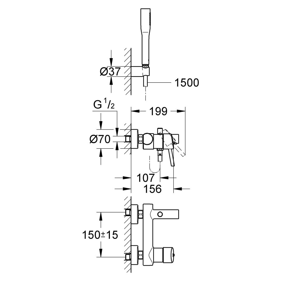 Смеситель для ванны Grohe Concetto 32212001