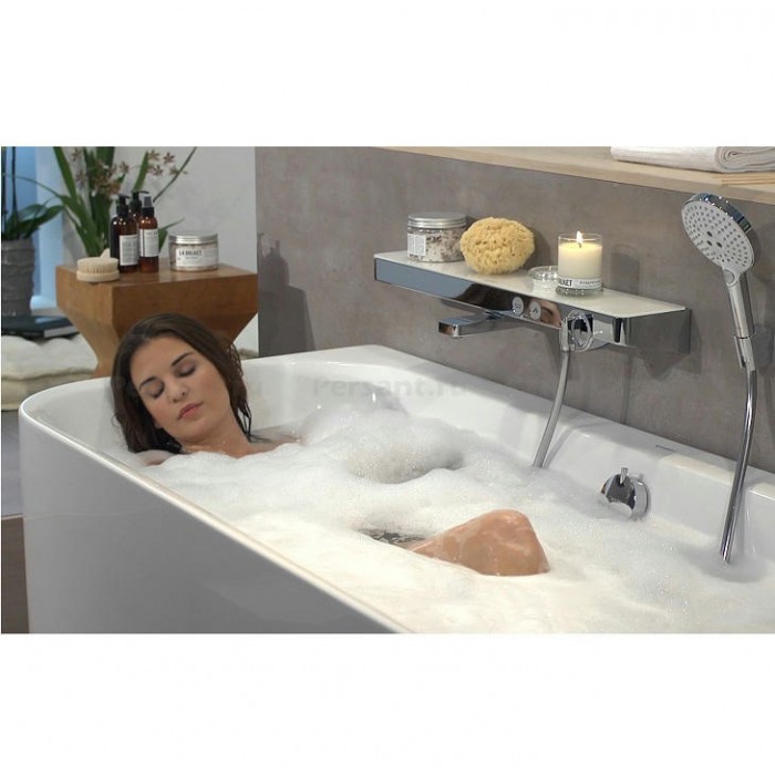 Смеситель для ванны hansgrohe ShowerTablet Select 13183000 с термостатом, хром