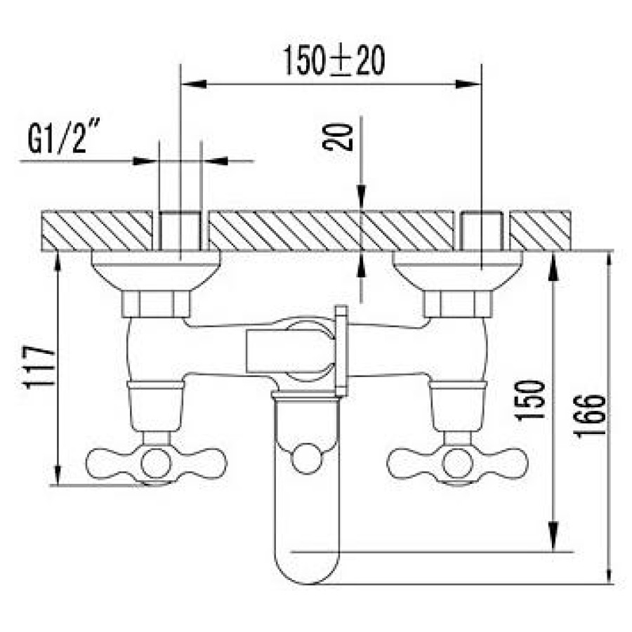 Смеситель для ванны Lemark Standard LM2102C