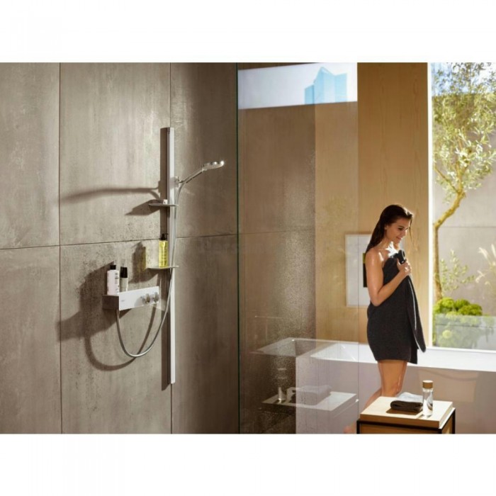 Смеситель для душа hansgrohe ShowerTablet 350 13102400 с термостатом, белый/хром