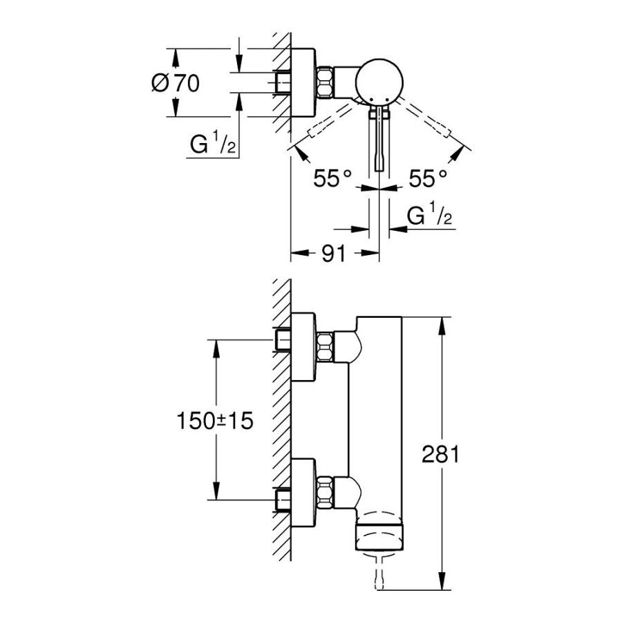 Смеситель для душа GROHE Essence+ 33636A01