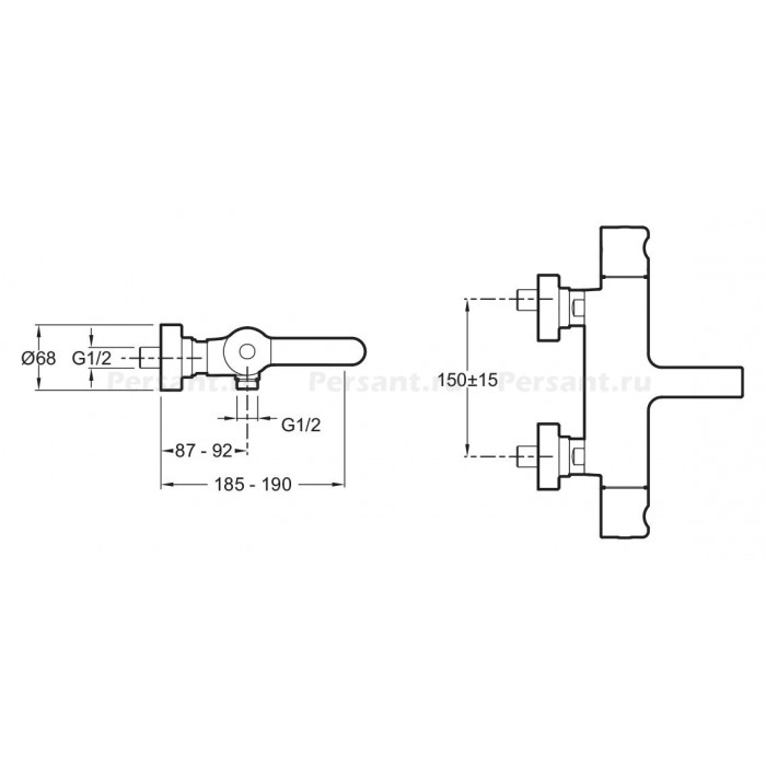 Смеситель для ванны Jacob Delafon SINGULIER E10870-CP