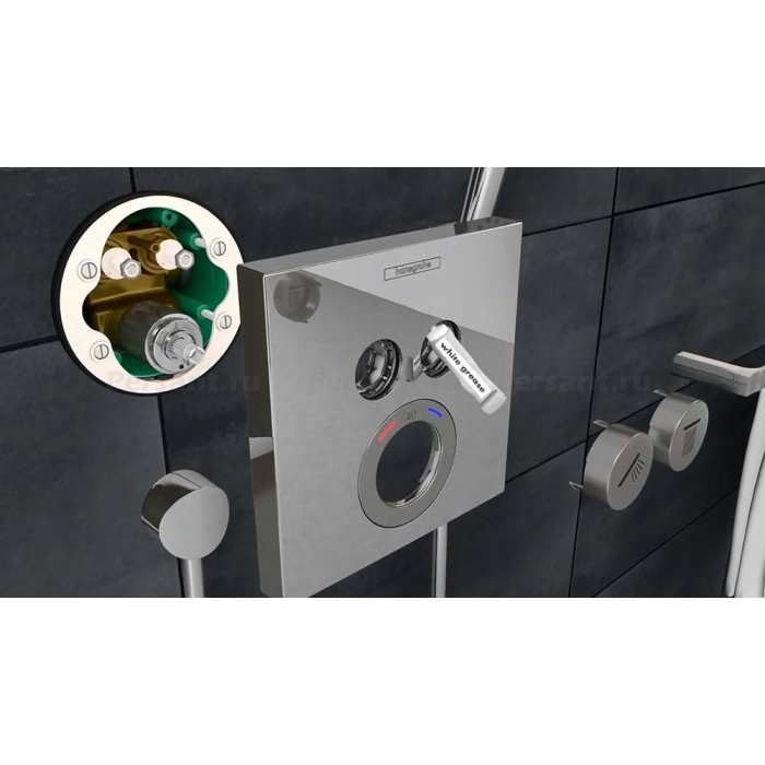 Смеситель для душа Hansgrohe Select 15763000 встраиваемый, с термостатом, хром