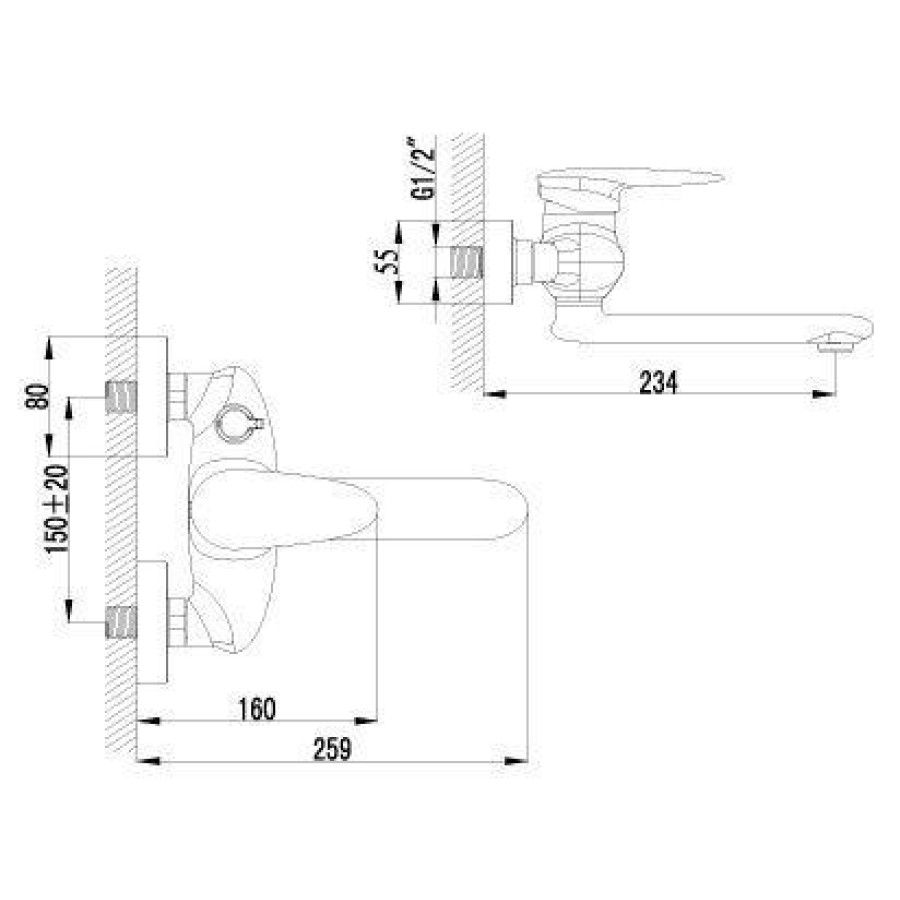 Смеситель для ванны Lemark Status LM4414C