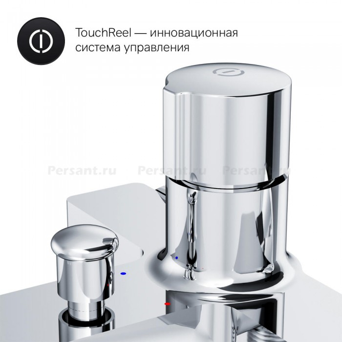 Смеситель для ванны AM.PM X-Joy F85A10500 TouchReel нажимной, хром