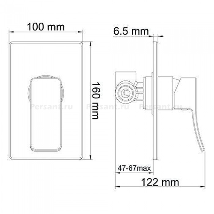 Смеситель для душа WasserKraft Aller 10651WHITE
