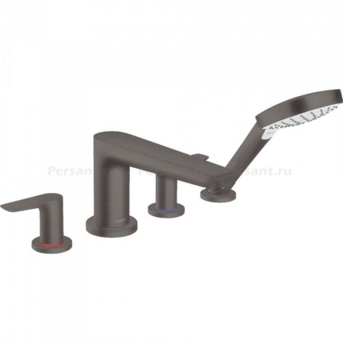 Смеситель на борт ванны hansgrohe Talis E 71748340 на 4 отверстия, шлифованный черный хром