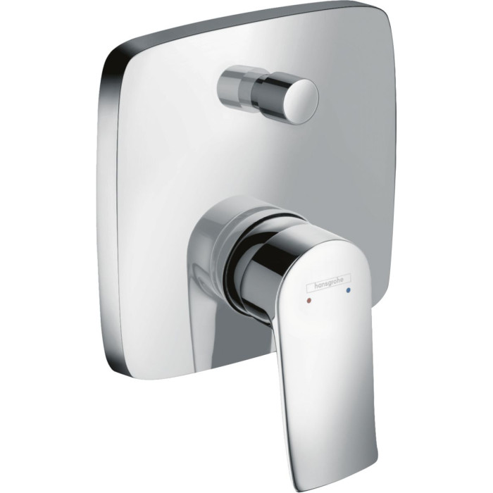 Смеситель для ванны hansgrohe Metris 31451000 со встроенной защитной комбинацией, СМ, хром